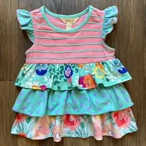 VGUC Matilda Jane Floral Ruffle Top